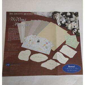 Creative Memories Collection Wedding Bouquet Paper Sticker Kit Pack Elegant 2002